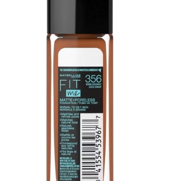 Maybelline Fit Me Matte + Poreless Liquid Foundation Makeup, NWT - Picture 3 of 5